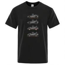 Retro Style Back To The Future Print Funny Tshirts Men Women Cotton T-Shirts - Black - View 1