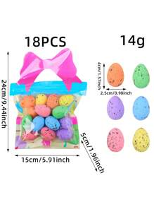 1 套/18 件，复活节经典彩色彩蛋礼品袋装饰，适合所有季节 DIY 户外装饰场景布置，自制花环手工艺品，完美的家居装饰，节日纪念品道具