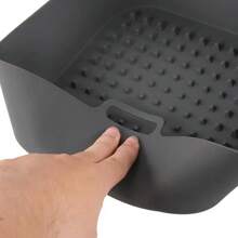 Extra Thick & Large Silicone Air Fryer Liners & Square Baking Pans Set - Reusable Non-Stick Oven/Microwave Safe Up To 260°C, LFGB Certified Baking Mat, - Perfect For Pizza, Chips, Cakes, Roasting (Limited Time Offer!)With Heat-Insulating Finger Cots Heat-Insulating Pads. Optional