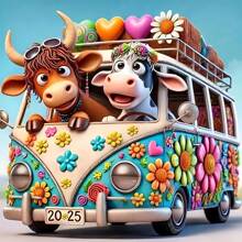 1 Conjunto Kit de Pintura de Diamante 5D DIY, Pedra Acrílica Redonda, Presente de Arte Feita à Mão, Tela Sem Moldura, Adequado para Quarto, Escritório, Sala de Estar