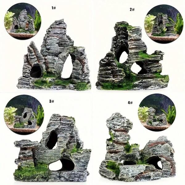Resin Fake Mountain, Ornamental Craft, Fish Tank Decor, Aquarium Ornaments