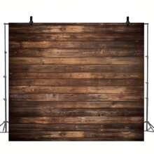 1 Pc, New Year Christmas Celebration Photo Backdrop Wall Hanging Painting, 51x59 Inches/70.8x90.5 Inches, Brown Wooden Background For Photographer, Vintage Wooden Wall Backdrop, Photography Studio Props Valentine's Day