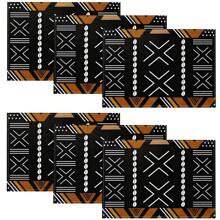 1pc/4pcs/6pcs African Pattern Linen Placemats, Geometric Style, Suitable For Dining Table, Spring/Summer Decor, Farmhouse Rustic Washable Tableware Mats, Room Decoration - XYCD022 - View 3