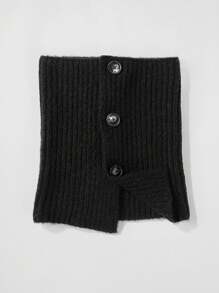 1pc Women Plain Color Buttoned Neck Warmer, Soft Comfortable Detachable Dickey Collar For Daily Use, Autumn/Winter For Dress - Multicolor - View 4