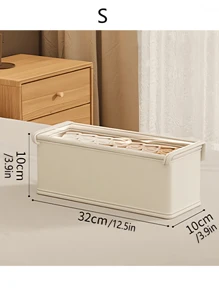 1 Pieza Caja de almacenamiento de tela de lino beige con cremallera y tapa, mantiene su hogar limpio y ordenado, caja de almacenamiento de tela portátil, contenedor de almacenamiento a prueba de humedad para ropa interior, caja de almacenamiento plegable para el armario, adecuada para ropa, pantalones, calcetines, ropa interior, perfecta para uso doméstico, bolsa para la escuela, accesorios escolares, artículos escolares