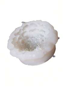 DIY 3D 仿真牡丹花形硅胶模具手工制作多花瓣花香薰蜡烛模具石膏树脂办公桌装饰植物香皂模具 - 白色矽膠模具 - 查看 4