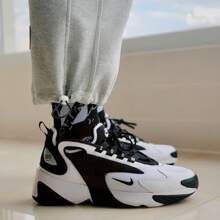 Nike Zapatillas retro de estilo chunky de gama alta AIR ZOOM 2K de color negro y blanco estilo panda, zapatos deportivos casuales ligeros - Blanco y Negro - Ver 3