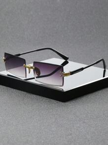 3 件/4 件/5 件男女通用组合，1 件亚克力无框方形眼镜，塑料装饰眼镜，Y2K 方形休闲复古海滩时尚眼镜，适合日常佩戴，四季皆宜 - 多色 - 查看 12