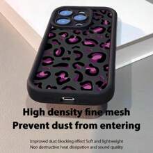 Cheetah,Leopard Print 1pc Fashionable Pink Leopard Pattern Full Body Shockproof Thick Anti-Slip Protective Phone Case Compatible With IPhone, Compatible With Honor, Compatible With Redmi, Compatible With Galaxy, Waterproof Anti-Fall Scratch Resistant,International Version, Not The Domestic Version - Black - View 4