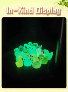 40 stuks willekeurig gekleurde glow-in-the-dark rubberen eendjes, mini-eenden, eendenspeelgoedset, mini glow-in-the-dark hars eendjesknutsels, kleurrijke kleine glow-in-the-dark eendminiaturen, levendige, verzamelbare, schattige feestgunsten, cadeauzakjes, paas- en kerstcadeaus