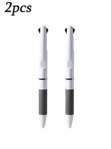 10/8/6/4/2/1 Pack Simple 3-Color Practical Push Ballpoint Pen Multi-Color Pen Student Office Black, Red And Blue 3-Color Integrated Push Ballpoint Pen Office Supplies, Exam Supplies, Back To School Supplies