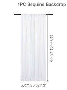 1 pièce Rideau de fond en sequins or/argent, plusieurs couleurs, décoration de fond de fête, rideaux de fond de mariage, décoration de mariage, décoration de baby shower, décoration de révélation de genre, décoration de fête d'anniversaire, pour studio de photographie, décoration de fond photo