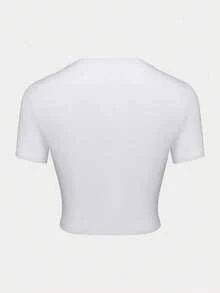 Graphic-Print Cropped T-Shirt, Y2K Spring/Summer Short-Sleeved Cropped Top, Women