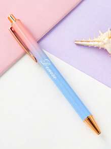 Stylo à bouton-poussoir personnalisé avec finition métallique scintillante, stylo à bille publicitaire en métal personnalisé à bouton-poussoir, stylo à bille publicitaire créatif à finition métallique scintillante, cadeau de retour à l'école, cadeau pour les enseignants/amis