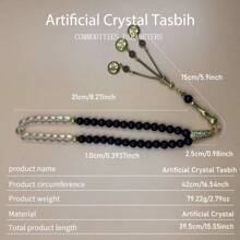 45pcs Artificial Crystal Beads Tasbih/, 10mm, With Elegant Accessories, Ideal Gift For Daily Use, Ramadan And Other Festivals - Artificial Crystal - View 11