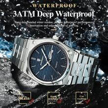 Luxury Sport Man Watch Military Waterproof Luminous Date Week Men Watch Stainless Steel Quartz Men's Watches Male Clock