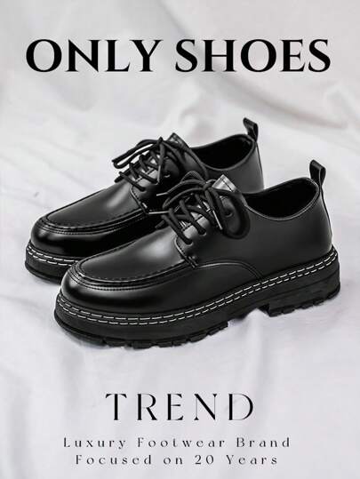 Scarpe da uomo da ufficio, mocassini, con fondo piatto, che aumentano l'altezza, stringati, adatti per ufficio o università, taglia mezza in più