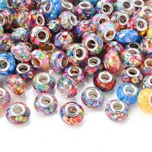 20 件 Y2K 风格大孔树脂珠 Panjia 设计 DIY 手链珠宝制作用品