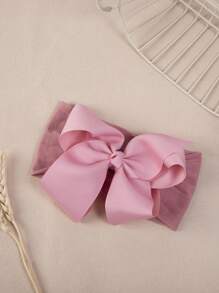 2pcs/Set Exaggerated Bow Headband & Circular Eyeglasses Frame Decor Fashion Sweet Cute Kids Hair Accessories