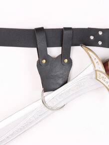 1把中世纪文艺复兴时期角色扮演剑，带剑鞘，LARP复古战士斧金属环，万圣节道具