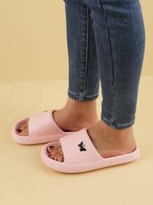 Women's Thick Sole Soft & Lightweight Casual Slippers, Cute Cartoon Design, Suitable For Summer Indoor Bathroom Shower And Home Wear - Pink Butterfly - View 4