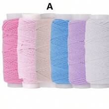 6 Stücke 0,6mm elastischer Faden, je 20m Spule, elastischer Nähfaden für Nähmaschinen, Raffgarn für Nähen, Overlock-Maschinen, Quilt, Stricken, Weben, DIY