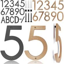 10 Inches, Floating Metal Modern House Number, Stainless Steel Texture Party Decoration Number, Outdoor Address Sign, Garden Gate And Mailbox Decoration Number,With Installation Kit - Multicolor - View 3