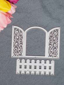 Troqueles de corte de metal para ventanas y cercas, plantillas para estarcir, troqueles para hacer tarjetas de felicitación, manualidades de recortes de papel para tarjetas, plantillas de troquelado para hacer tarjetas de regalo