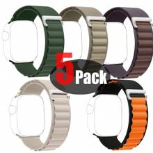 5 条 Alpine Loop 表带兼容 Apple Watch Ultra 2 表带 49 毫米 44 毫米 40 毫米 45 毫米 41 毫米 42 毫米 46 毫米 手链 Apple Watch Series 10 9 8 7 6 表带