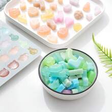 Molde de Silicone Forma Animal Ovelha Alpaca com 53 Cavidades Para Gelatina Doce Gelo Gummy Bear - Rosa empoeirado - Visão 5