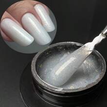 Jillnails 50克中号凝胶延长胶，适用于美甲延长，UV/LED固化，自流平，透明乳白色