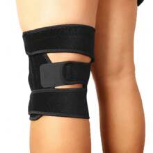Breathable Knee Brace Patella Support Sports Protection Compression Sleeve Wrap Running Workout Fitness - Black - View 8