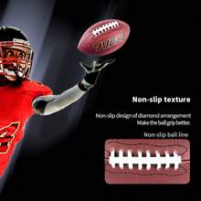 YUNCU 1 szt. Standardowa piłka do futbolu amerykańskiego do treningu na świeżym powietrzu i rekreacyjnej gry w oficjalnym standardowym rozmiarze, rozmiar 9,6 Rugby