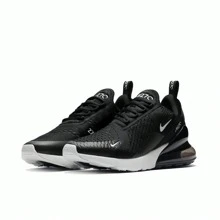 Nike 女士 Air Max 270 缓冲训练运动鞋，休闲运动减震跑步鞋 - 黑色 - 查看 11