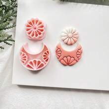 1pc/2pcs Moon & Flower Shaped Polymer Clay Mold For Jewelry Making - Moon Flower - View 18