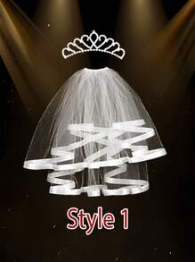 Banner personalizado de foto de novia, velo gracioso de despedida de soltera, ducha nupcial, novia por casarse, banner con cabeza personalizada, broma del Día de los Inocentes Novio, boda de mascota (4 tipos de velo) - Multicolor - Ver 14