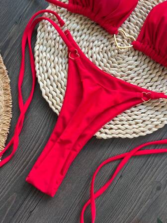 2025 New Women Sexy Solid Color Bikini Set