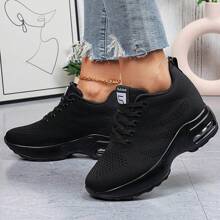 New Women's Platform Wedge Thick Bottom Sneakers, Outdoor Sports Shoes, Height Increasing
