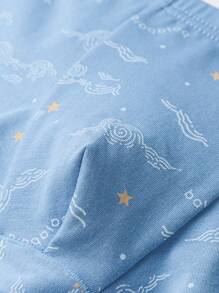 Balabala 吐溫男孩平角內褲，抗菌兒童內衣，3包 - 藍色調 - 查看 5