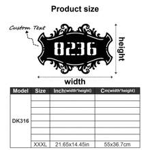 1pc Custom Vintage Metal Doorplate Decorative Art, Rural Street Nameplate Wall Decorations - Personalized Door Numbers And Text - Wall-Mounted Multifunctional Address Signs, House Numbers, Outdoor Address Signs, Farmhouse Door Art Gifts Birthday Graduation - Multicolor - View 56