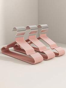 10 件女士简约优雅塑料涂层加厚衣架成人衣柜整理衣架防滑无痕无痕迹适用于洗衣烘干和内衣储存 - 彩色 - 查看 13