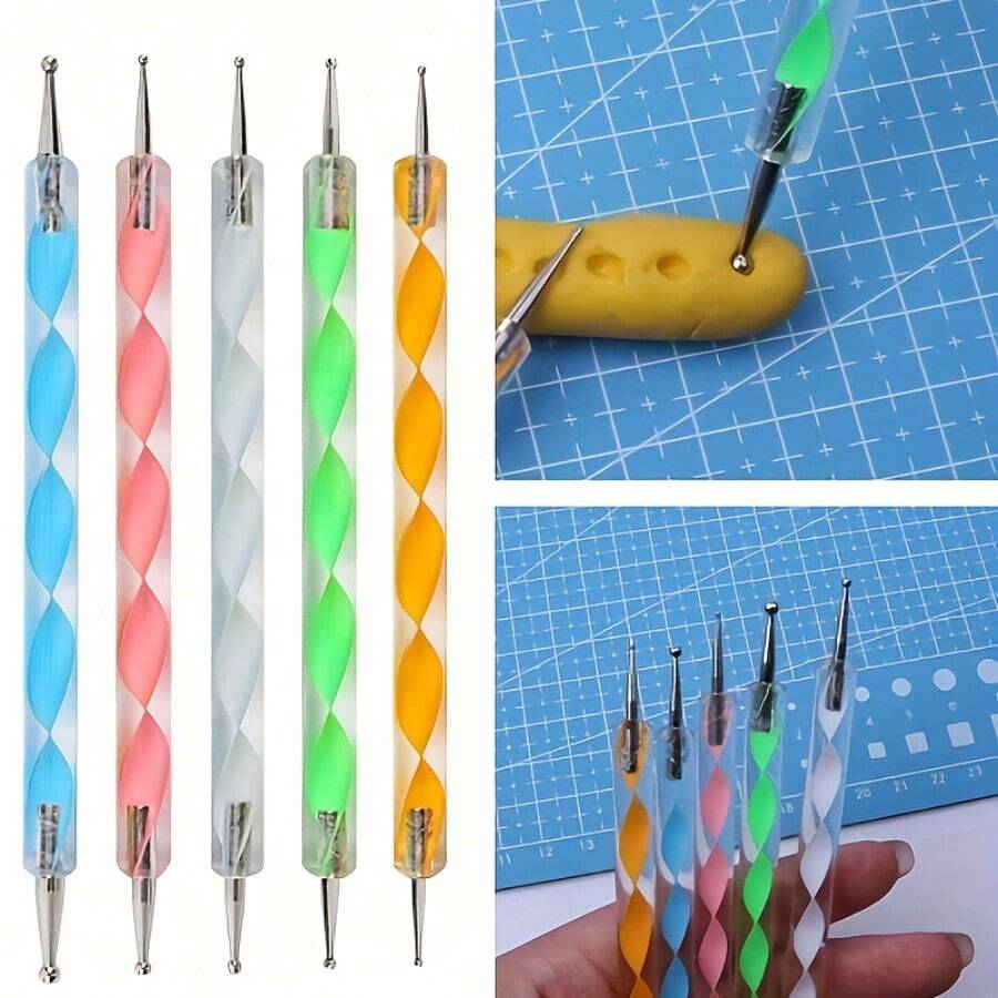 13 件/8 件/5 件双头点画笔，适用于绘画、装饰刺绣、精细细节、雕塑和粘土造型工具