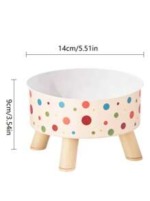 1pc Stainless Steel Raised Pet Bowl, Anti-Slip & Anti-Spill, For Cats & Dogs - Multicolor - View 11