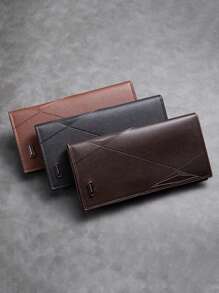 男士钱包，青年薄软皮夹，大容量，多个卡槽，时尚长款钱包适合青少年夏季休闲户外运动或度假旅行或毕业礼物或生日礼服配饰