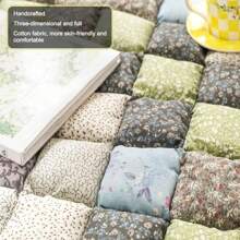 Colchones de futón para piso de tatami japonés, tapete para dormir tamaño individual, matrimonial, tamaño Queen King con parte inferior antideslizante, colchones plegables suaves y portátiles, cubrecolchones para invitados, 43.3 x 79.7 pulgadas - Azul - Ver 3