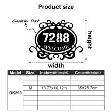 1pc Custom Vintage Metal Doorplate Decorative Art, Rural Street Nameplate Wall Decorations - Personalized Door Numbers And Text - Wall-Mounted Multifunctional Address Signs, House Numbers, Outdoor Address Signs, Farmhouse Door Art Gifts Birthday Graduation - Multicolor - View 17