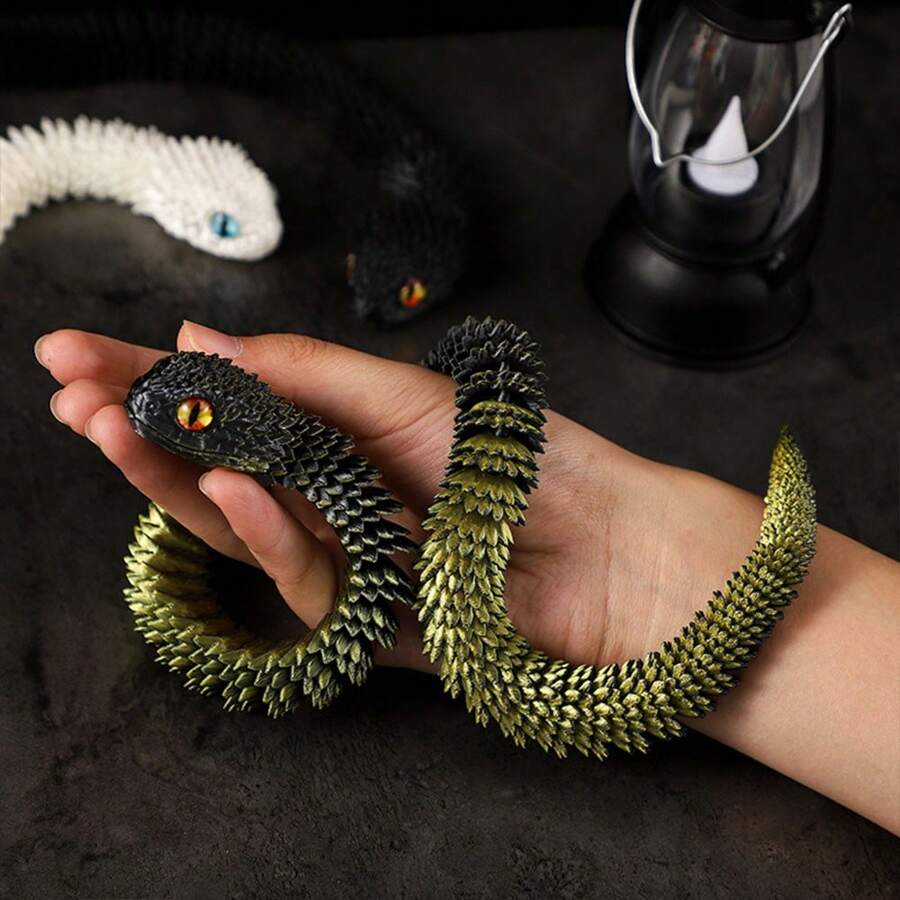 3D Printed Realistic Snake Model With Movable Joints, Decorative Animal ...