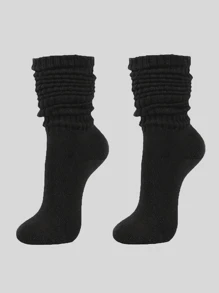 6 Pairs Of Multi-Color Pile Socks, Casual And Versatile Mid Tube Pile Socks - Multicolor - View 6