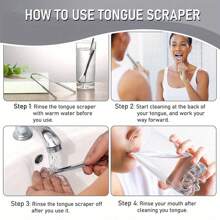 A Hollow Tongue Cleaner Made Of Stainless Steel, Designed To Remove Dirt From The Surface Of The Tongue, Help Eliminate Bad Breath, And Effectively Clean Tongue Stains. It Is Packaged In An Exquisite Portable Iron Box, Odorless, And Suitable For All Genders. This Is The Best Gift You Can Give To Your Boyfriend And Girlfriend In 2025 - White - View 10