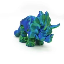 1pc 3D Printed Triceratops Figurine - Plastic Collection Display, Suitable For Home Decor, Holiday Decor, Valentine's Day Gift, Party Favors - Multifunctional Decoration, Applicable To Various Room Types